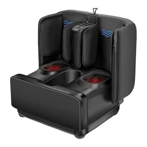 COMFIER 2 in 1 Foot Massager Machine & Ottoman Rest,Shiatsu Foot and Calf Massager with Heat,Kneading,Vibration,Compression Massagers for Feet,Ankle,Leg,Tired Muscles & Plantar Fasciitis Cover