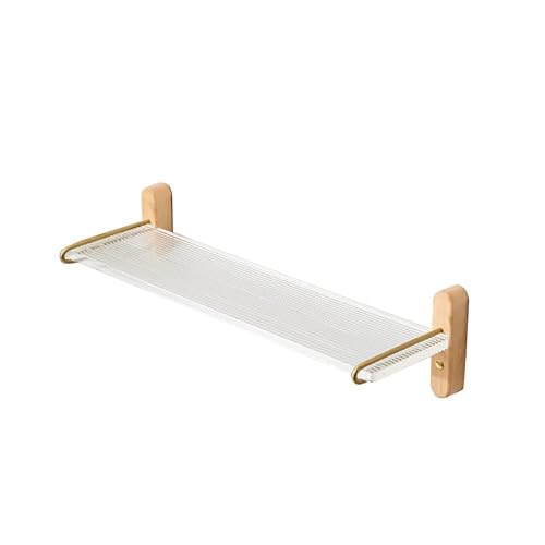 myoseya Wall Shelf アクリルWater-Ripple Shelf ブナの木ブラケット 長さ30cm 飾りラック 収納便利 簡単組立 おしゃれ 暖色系和風