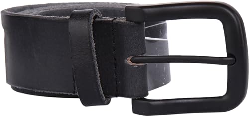 Nolan Men's Full Grain Leather Belt 1.5", Classic Business Work Belt with Anti-Scratch Zinc-Alloy Single Loop Buckle (Black, Size 36, Waist 34")4