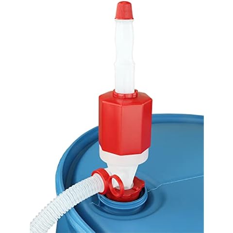 Zeeline By Milton ZE369W, Siphon Drum Pump, Manual Siphon pump with flexible 48” hose,7 Gallons Per Minute, Transfer Liquids from 55Gallon Drums or Smaller, Def Drum Pump,(Polyethylene/Polypropylene) Cover