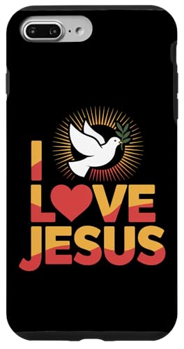 I Love Jesus Dove To[Xg aȐM X}zP[X iPhone 7 Plus/8 Plus p