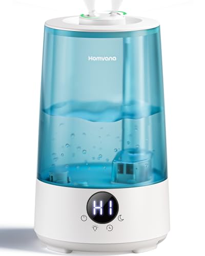 Homvana Humidifiers Bedroom Home Baby, 3.6L 360° Rotatable Cool Mist Top-Fill 34H, Quiet 23dB Kids...