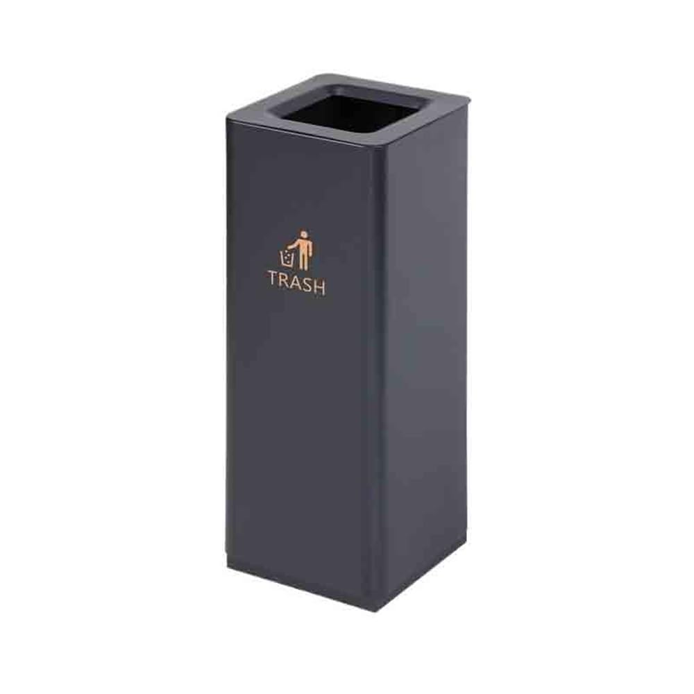 Cendrier extérieur noir vertical en acier inoxydable pour hôtel et club