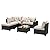 SunloungeCo 7 Pieces Outdoor Patio Furniture Set, Wicker Conversation Sets with Tea Table, Rattan Patio Sofa with Thick Cushions for Garden, Backyard Porch, Poolside,Beige