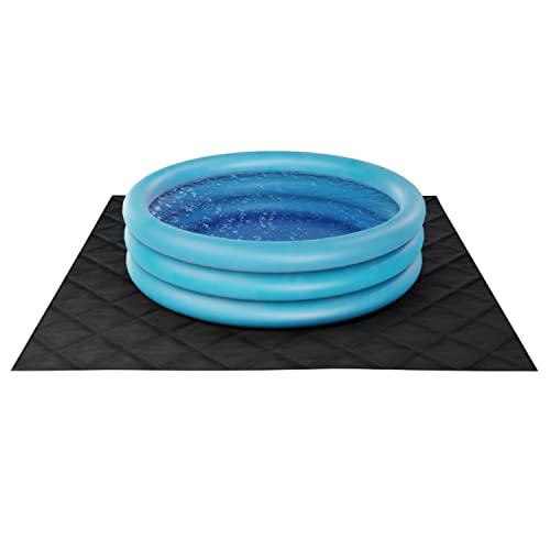 Laxllent Tapis de Sol pour Piscine,Protège-Sol Extérieur pour Spa, Piscine et Jacuzzi, 2.85x2.85M, Noir Cover