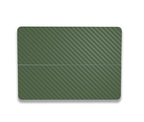 Image of MightySkins Carbon Fiber Skin Compatible with Microsoft Surface Laptop Studio 2 (2023) Full Wrap Kit - Solid Olive | Protective, Durable Textured Carbon Fiber Finish | Easy to Apply | Made in The USA