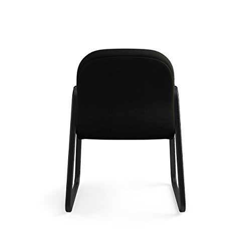 Image of HON 2093SR11T Leather 2090 Pillow-Soft Series Guest Arm Chair, Black
