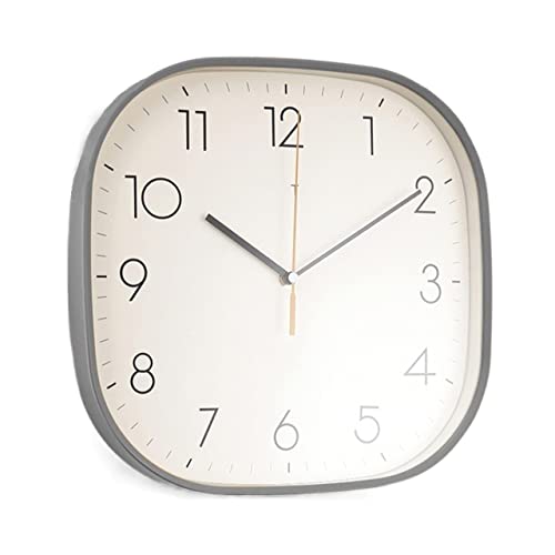 Horloge murale de m&eacute;nage moderne au design &eacute;pur&eacute; gris haute finition