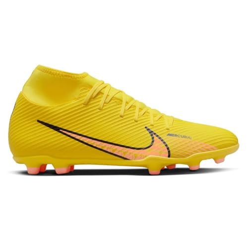 NIKE Superfly 9 Club FG/MG Hombre Botas de Futbol DJ5961 Soccer Cleats (UK 7.5 US 8.5 EU 42, Yellow Strike Sunset Glow 780)