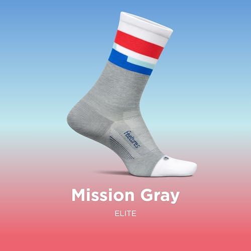 Feetures Elite Ultra Light Cushion Mini Crew Sock - Sport Sock with Targeted Compression - (1 Pair)2