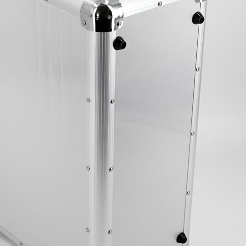 ALUMAXX 45119 Pilotenkoffer BETHA, Piloten Koffer aus glattem Aluminium, Dokumentenkoffer Alu, Aktenkoffer mit Zahlenschloss, Koffer 47 cm, Businesskoffer für 17' Notebooks, Silber, 47 x 38 x 20 cm