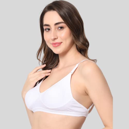 Image of Be-Wild Full Coverage Non Padded Backless Transparent Strap Bra for Women and Girls /Ladies /Black /Cotton /Casual /t-Shirts /Everyday /Regular /Bras