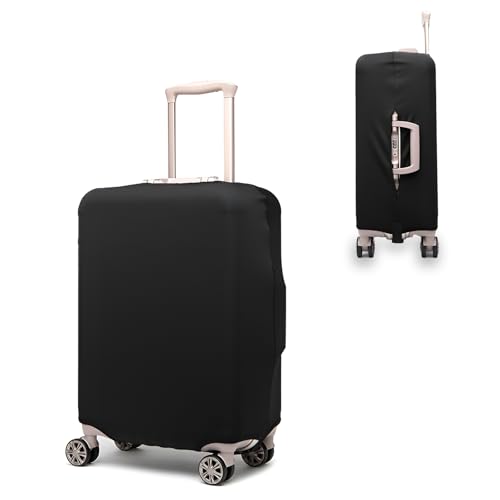 Luggage Cover Protector, Travel Suitcase Cover, Washable Luggage Protector Suitcase Cover Fit 18-28 Inch Luggage (1-Black, M (22-24 inch))