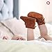 Minnetonka Back Flap Bootie (Infant/Toddler),Brown,3 M US Infant