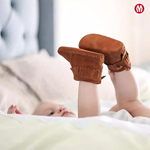 minnetonka baby moccasins rose gold