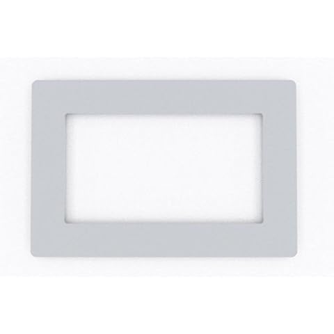 Focus Plastics DOUBLE LIGHT SWITCH SOCKET COLOURED ACRYLIC SURROUND FINGER PLATE - HUGE COLOUR CHOICE (Grey) Cover