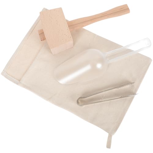 Générique Paquet de Glace Pilée en Toile Maillet en Bois Pliable, Résistant et Pratique pour Bar ou Restaurant, Ensemble Ustensiles la Cuisine 1 Set