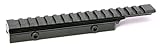 Flat Top 1/2inch Half Inch Riser Rail Long Picatinny Scope Mount 16 Ring Slots Forward Cantilever