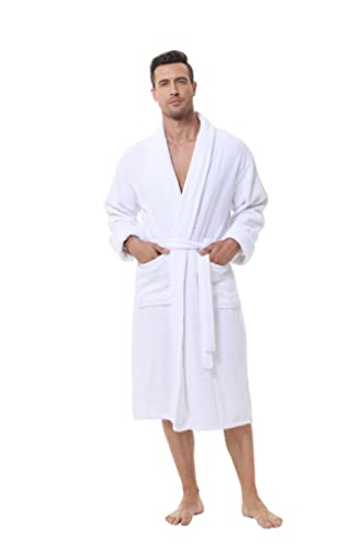 INK+IVY Mens Terry Fabric 100% Cotton Bathrobe for Men