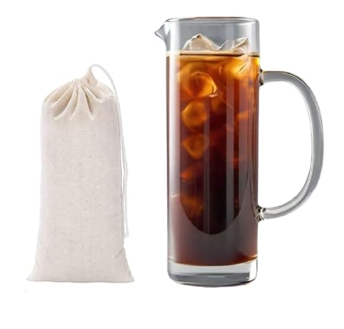Image of WUD 5 Pcs. Empty Cold Brew Coffee Bags with Drawstring, 8x4 inch