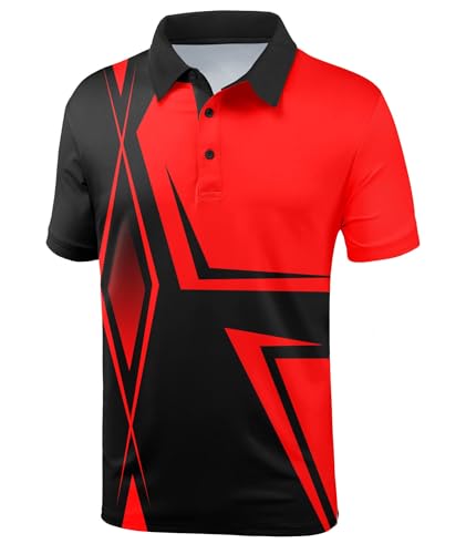 SCODI Mens Golf Shirt Moisture Wicking Performance Sport Short Sleeve Print Golf Polo Shirts for Men2
