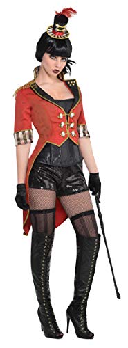 AMSCAN Vintage Cropped Red Ringmaster Jacket Freak Show Halloween Costume Accessories for Women, One Size