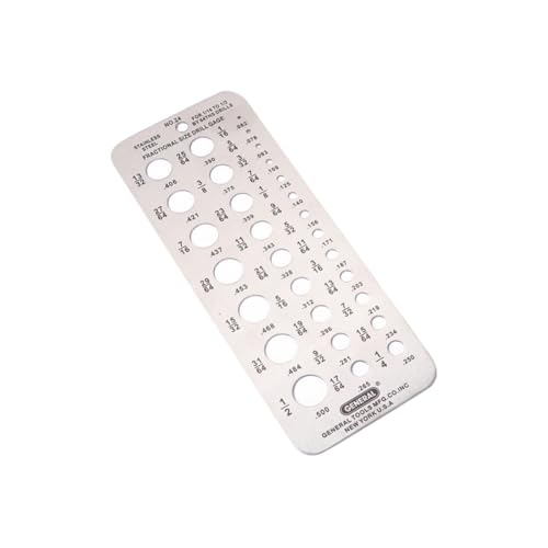 MUCKLILY Drill Gage Point Drill Gauge Caliper Gauge Tools Stainless Steel 29 Hole Quick Measurement Tool