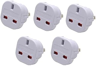 UK to US Plug Adaptor 3 Pin to 2 Pin Flat Travel Adapter Type G to Type A and B, Plug Adaptor from UK to USA/AU, Canada, Mexico, Thailand and more