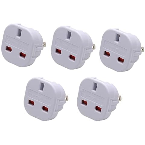 UK to US Plug Adaptor 3 Pin to 2 Pin Flat Travel Adapter Type G to Type A and B, Plug Adaptor from UK to USA/AU, Canada, Mexico, Thailand and more Cover