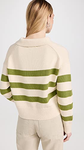 Image of Velvet Women's Lucie Cotton Cashmere Striped Polo Sweater