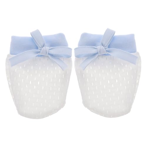 KESYOO 1Pair Breathable Ice Mittens for Newborns and Drawstring Gloves for Scratch Protection Stylish Colors Unisex Design for Boy Girl Months