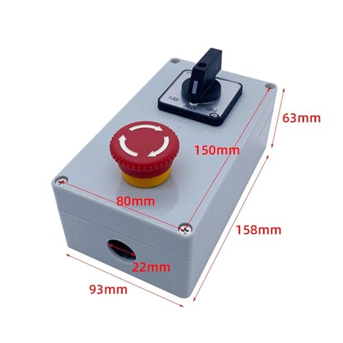 Interrupteur triphasé pour machine d'élimination des copeaux avec bouton poussoir NC