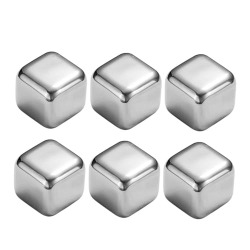 Mikinona 6piezas Tarta De Hielo Cubitos De Hielo Reutilizables para Whisky Piedras De Vino Resistentes Al Desgaste Prácticas para Enfriar Bebidas Suministro De Whisky