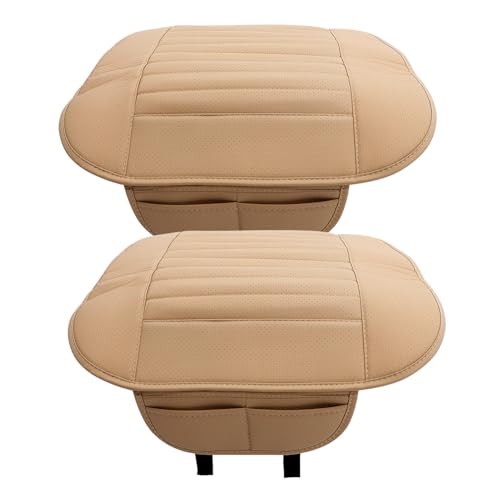 ULTECHNOVO 2 Piezas Protector De Asiento De Coche Interior Asiento Elevador Ganchos De Coche Para Reposacabezas Asiento Respaldo Del Asiento Del Coche Tiras De Carbón De Bambú Beige