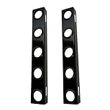 Acheterry Landscape Hand Trailer Rack for Law Equipment, 5 Holes Hand Tool Storage Holder with Rubber Grommets and Mounting Hardware for Shovels, Rakes, Holes, Pickaxes and Other Straight Handel Tools