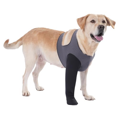 Dog Socks to Prevent Licking Paws ，Breathable Dog Leg Sleeve to Stop Licking and Biting， Firm...