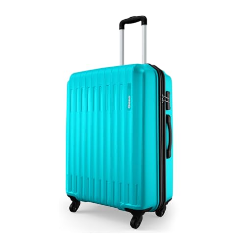 Image of Safari Genius Alley 66cm Medium Size Check-in Trolley Bag Hard Case Polypropylene, 4 Wheels, 360 Degree Wheeling Luggage, Travel Bag, Suitcase for Travel, Trolley Bags for Travel, Scuba Blue