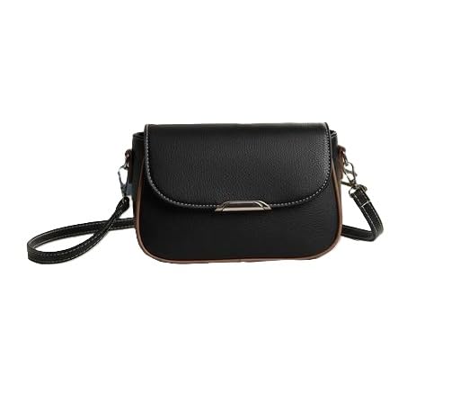 Stylish everyday sling bag for women girls office shopping travel lightweight compact shoulder purse Black-image-42