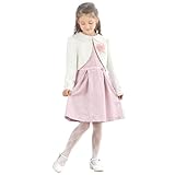 [アリサナ] 入学式 女の子 スーツ 卒園式 子供服 フォーマル スカート アンジェル (ボレロ + ワンピース + リボチャーム の 3点 セット) モーヴピンク-B(バックリボンなし) 130cm