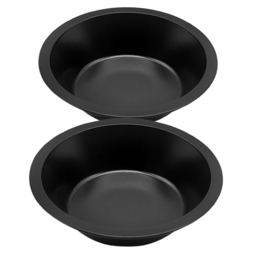 Housoutil 2pcs Nonstick Carbon Steel Mini Pans Reusable Small Baking Tins for Desserts Tarts and Cakes Round Cake Pans for Home Baking