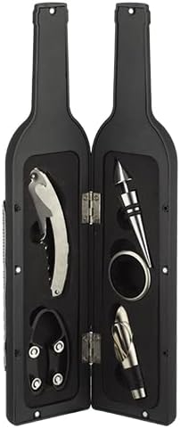 Set of 5 Wine Accessories Nestled in a Kiddush Wine Bottle