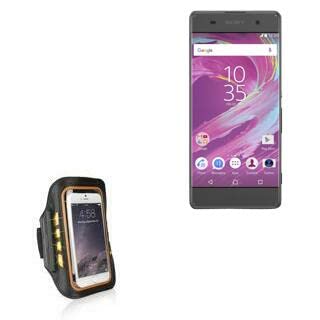 BoxWave Case for Sony Xperia XA1 (Case by BoxWave) - JogBrite Sports Armband, High Visibility Safety Light LED Runners Armband for Sony Xperia XA1 - Bold Orange