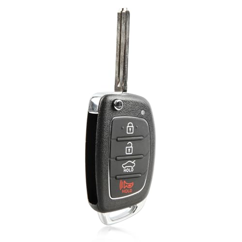 Key Fob Remote Keyless Entry 4-Button Flip Replacement for 2015 2017 Hyundai Sonata (TQ8-RKE-4F16 95430-C1010)