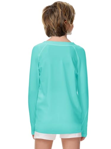 Image of Girls Long Sleeve Rash Guard Kids Sun Shirt Tie Dye Uv Protection Bright Athletic Surfing Shirts 11-12Y