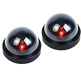 Brrnoo Cámara de Seguridad Falsa con Flash de Luz LED, Evita el Robo, la Vigilancia Al Aire Libre Interior, para Las Empresas en Casa...