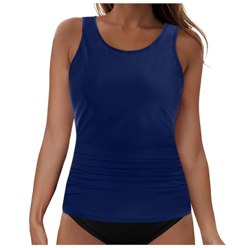 Maillot de bain de vacances chic et tankini vert deux pièces en taille XXL