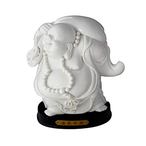 Statue de Bouddha méditant en céramique pour harmonie maison - 2