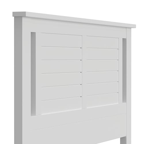 ComfIQ Serene Poplar Wood Full Size Headboard in White, Modern Farmhouse Panel with Horizontal Scoring, Casual Coastal Style, Easy Assembly, Quality Materials - Image 9