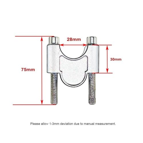 Manillar elevador 28mm aluminio robusto para Voge 300 Rally soporte Type K negro 2