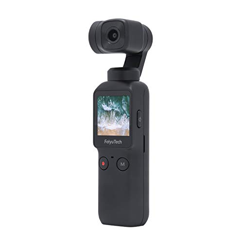 3-Axis Pocket Gimbal Camera Stabilizer 4K HD 8X Slow Motion Smart Tracking Hyperlapse Motion Trail Time-Lapse Panoramic 1.3 Touchscreen 1/1.25 Attachable to Smartphone Video Vlog Feiyu Pocket Gimbal